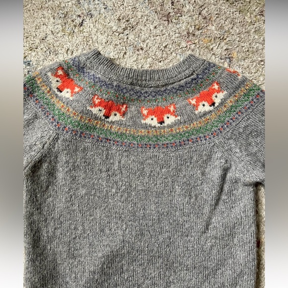 JoJo Maman Bebe Fox Cashmere Wool Sweater- 12-18m - Picture 6 of 8